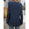 Women's Fashion Casual Spring Fall Stripe Print Long Sleeve O-Neck Blouses & Shirts