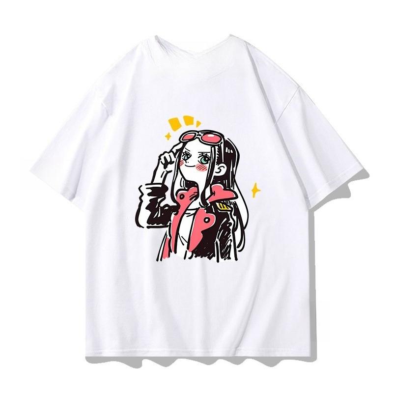 One Piece Printed T-shirt Nami Robin Casual and Comfortable Cotton Parent-child Outfit