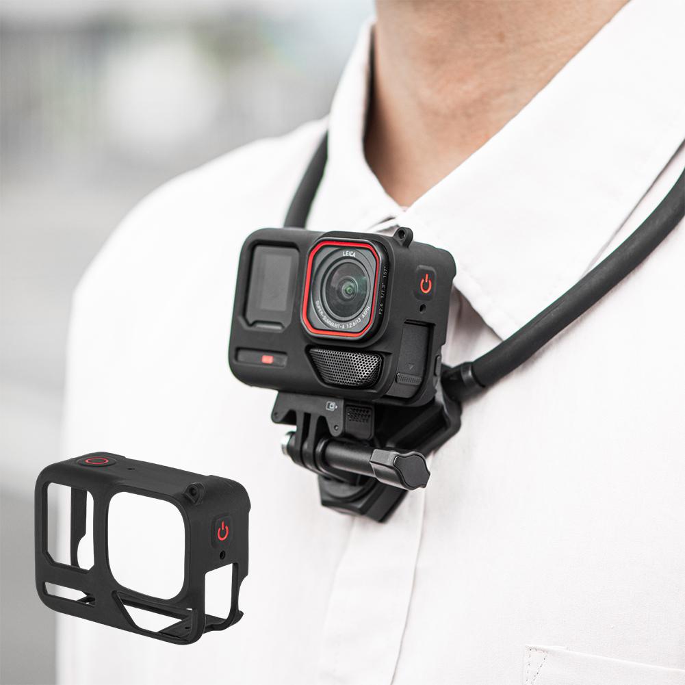 For Insta360 Ace Pro 2 Body Silicone Case Sleeve Lens Cap Shockproof Protective Shell Anti-Scratch Camera Protection Accessories