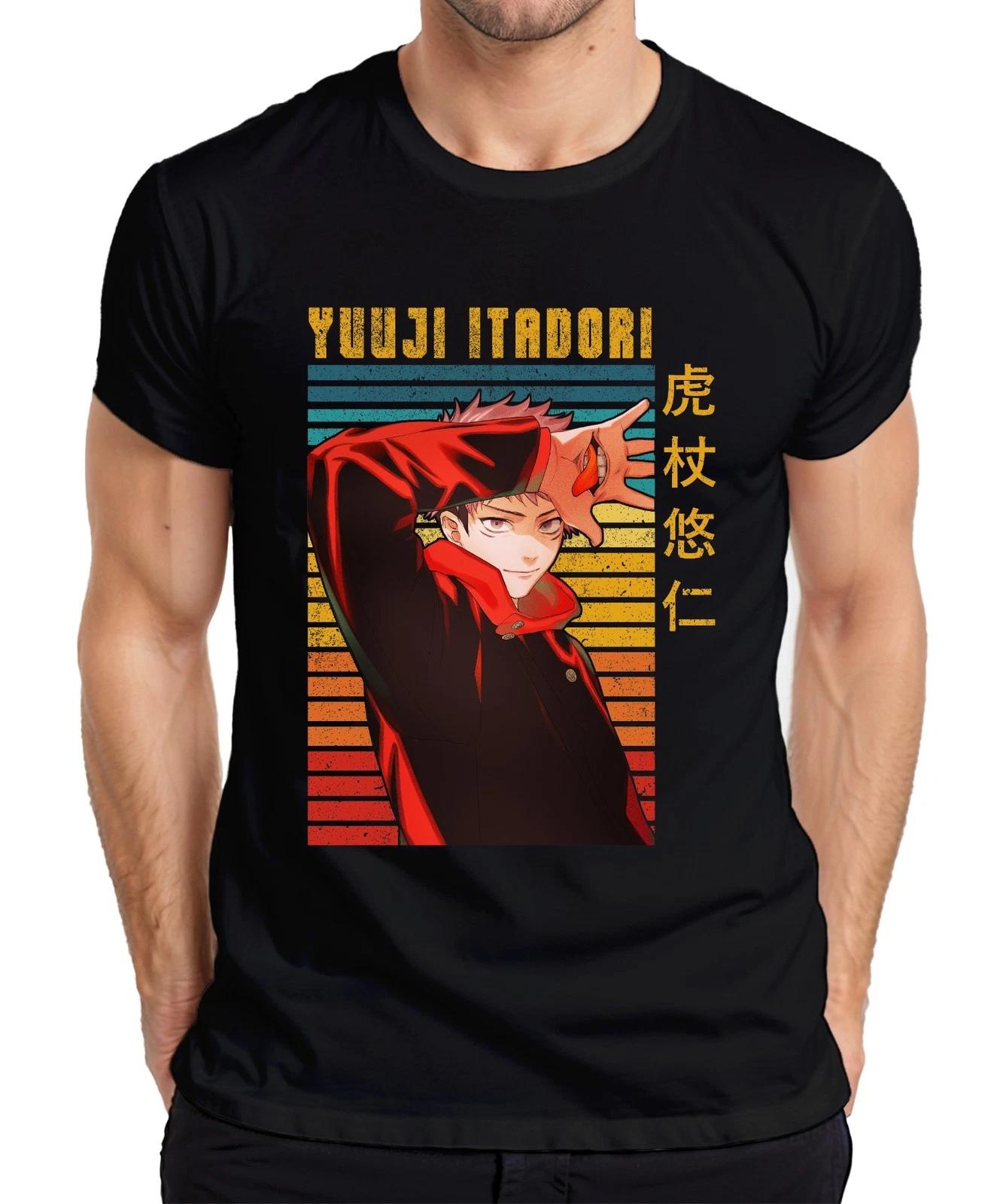 Yuji Itadori Jujutsu Kaisen Anime Manga Fan Geschenk Retro Herren T-Shirt XXL