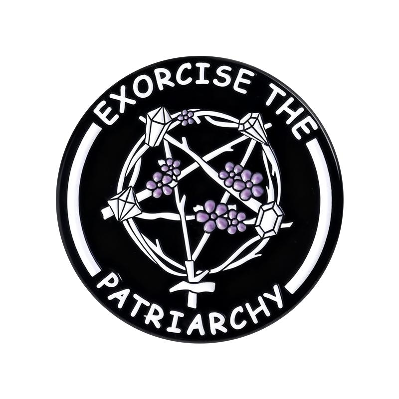 

Ведьминские феминистские эмалевые значки Изгони патриархат Броши Значки на лацкан Панк Готическая бижутерия Подарок для друзей