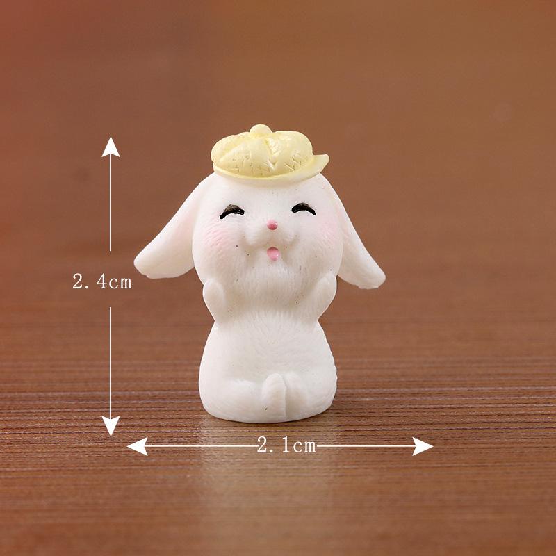 Cute Micro-landscape Mid-Autumn Festival Little Rabbit MooncakeGarden Decoration AccessoriesDesktop Car Resin Small Ornaments
