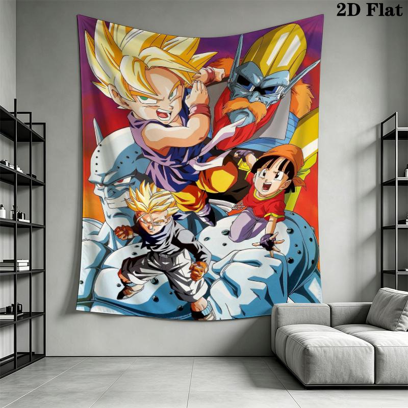 DRAGON BALL Wall Tapestry Aesthetic Wall Hanging Printed Fabric Blanket Decorative Tapestries for Bedroom Living Room Home Decor