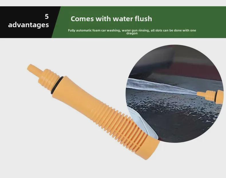 Přenosný teleskopický chenilový mop na mytí auta se samootáčejícím kartáčem