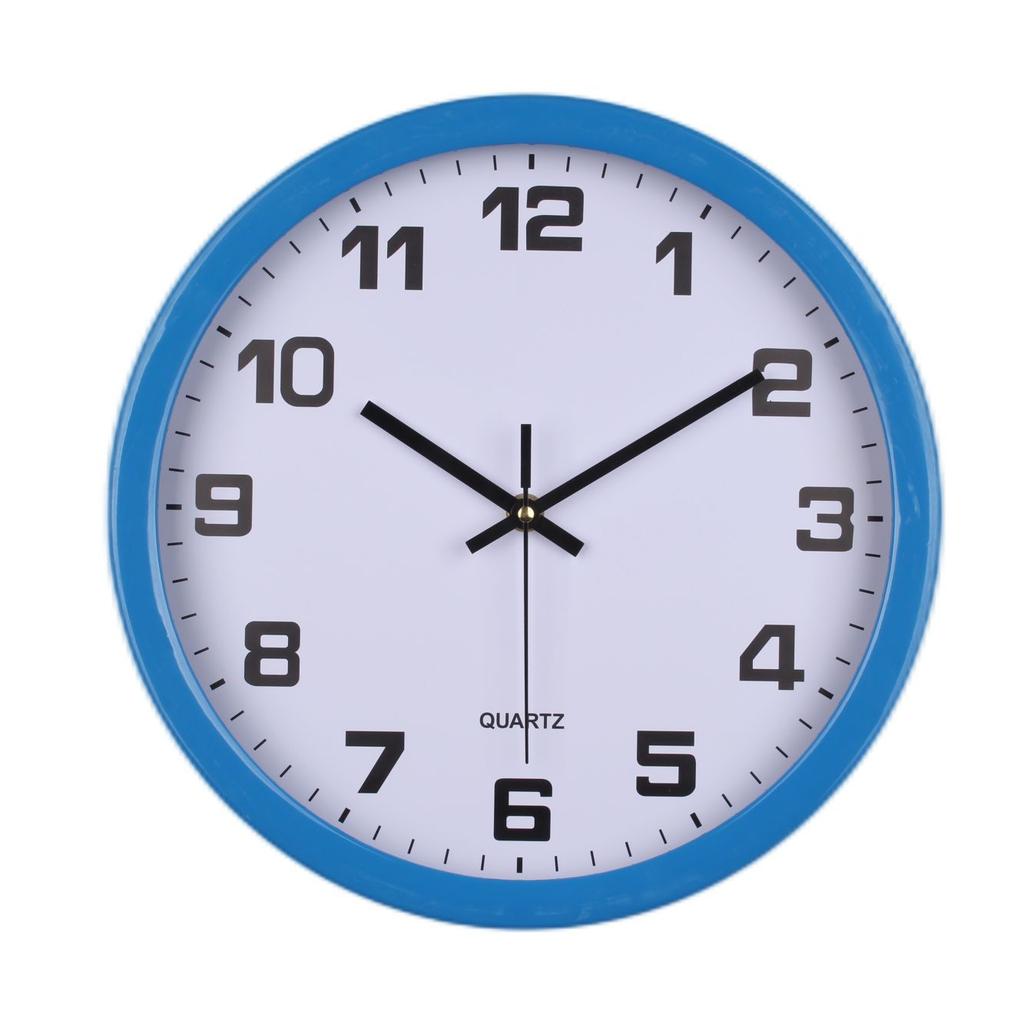 Simple Home Wall Clock Living Room Modern Silent Round Clock Fashion Creative Digital Wall Clock 12 Inches