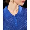 Wudao Women's Polo Crochet Knit Top