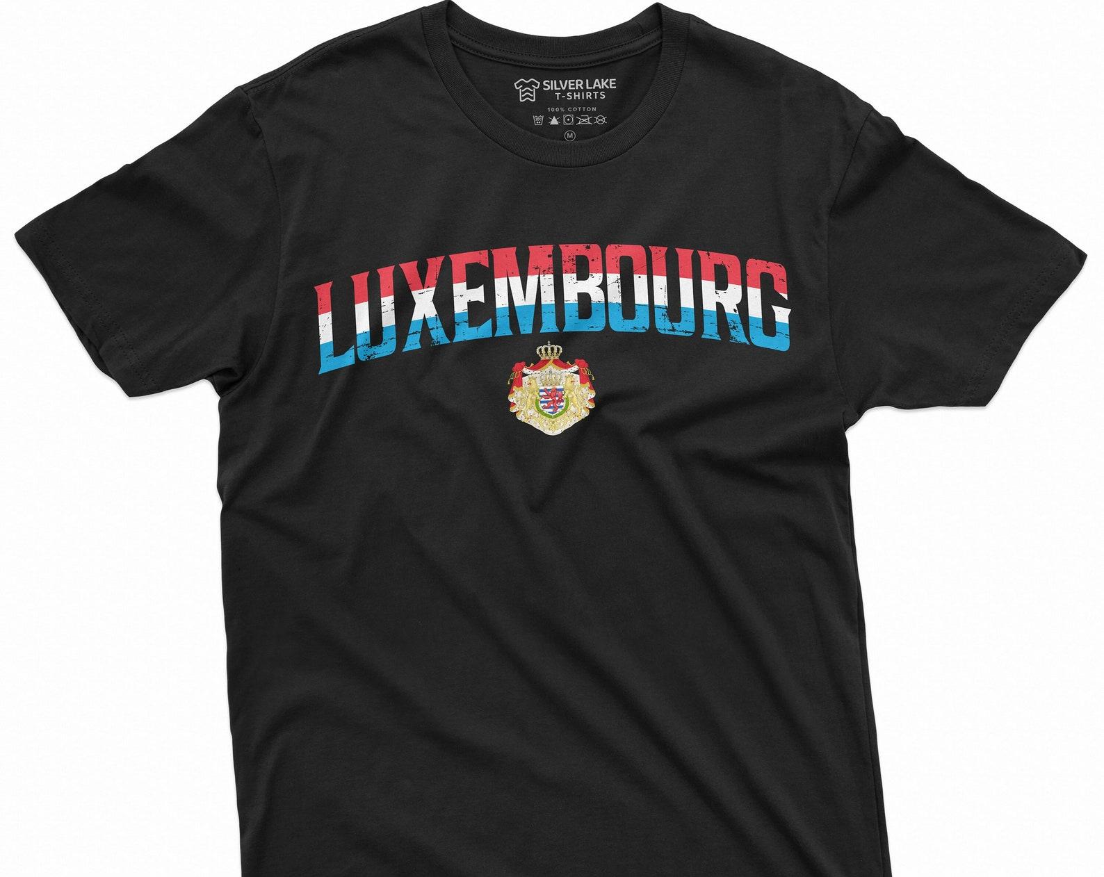 Luxembourg T-shirt Luxembourg Flag Coat of Arms National Symbolic Nation Country Independence day Tee Shirt 4XL