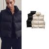Fall and Winter New Women's Clothing Fashion Style Stand Collar Sleeveless Heattech Short Cotton Jacket Vest Waistcoat 3046224