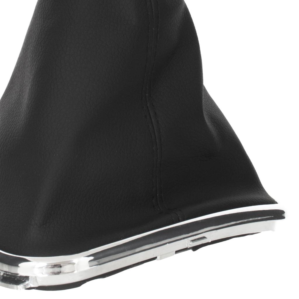 VW Golf IV 98-05 Gear Shift Knob, Black with Gaiter and Chrome Frame