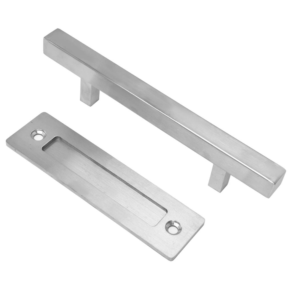 Stainless Steel Door Handle Double Side Brushed Sliding Barn Door Handle for Garage Barn Closet