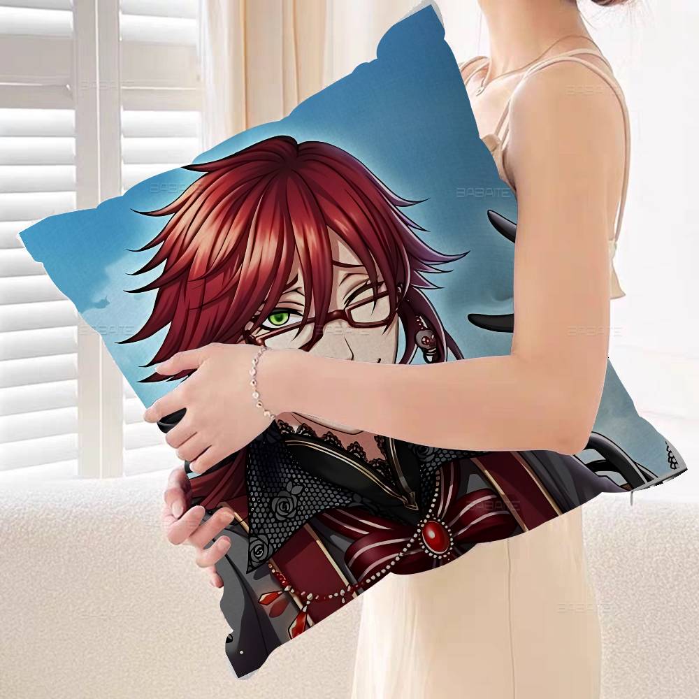 Anime Black Buutler Cushion Cover Car Throw Pillow Case For Sofa Car Christmas Gift Xcm Xcm