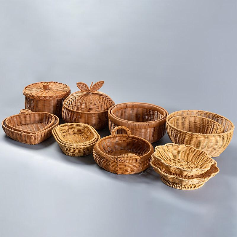 Imitation Rattan Woven Storage Basket