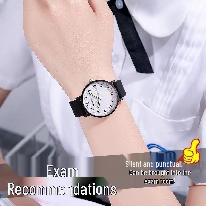 2025 Student Silent Quartz Waterproof Watch - Unisex for Middle/High School