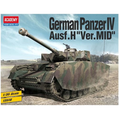 Academy 1/35 Scale Panzer IV Ausf. H Mid-Production Plastic Model Kit 13516
