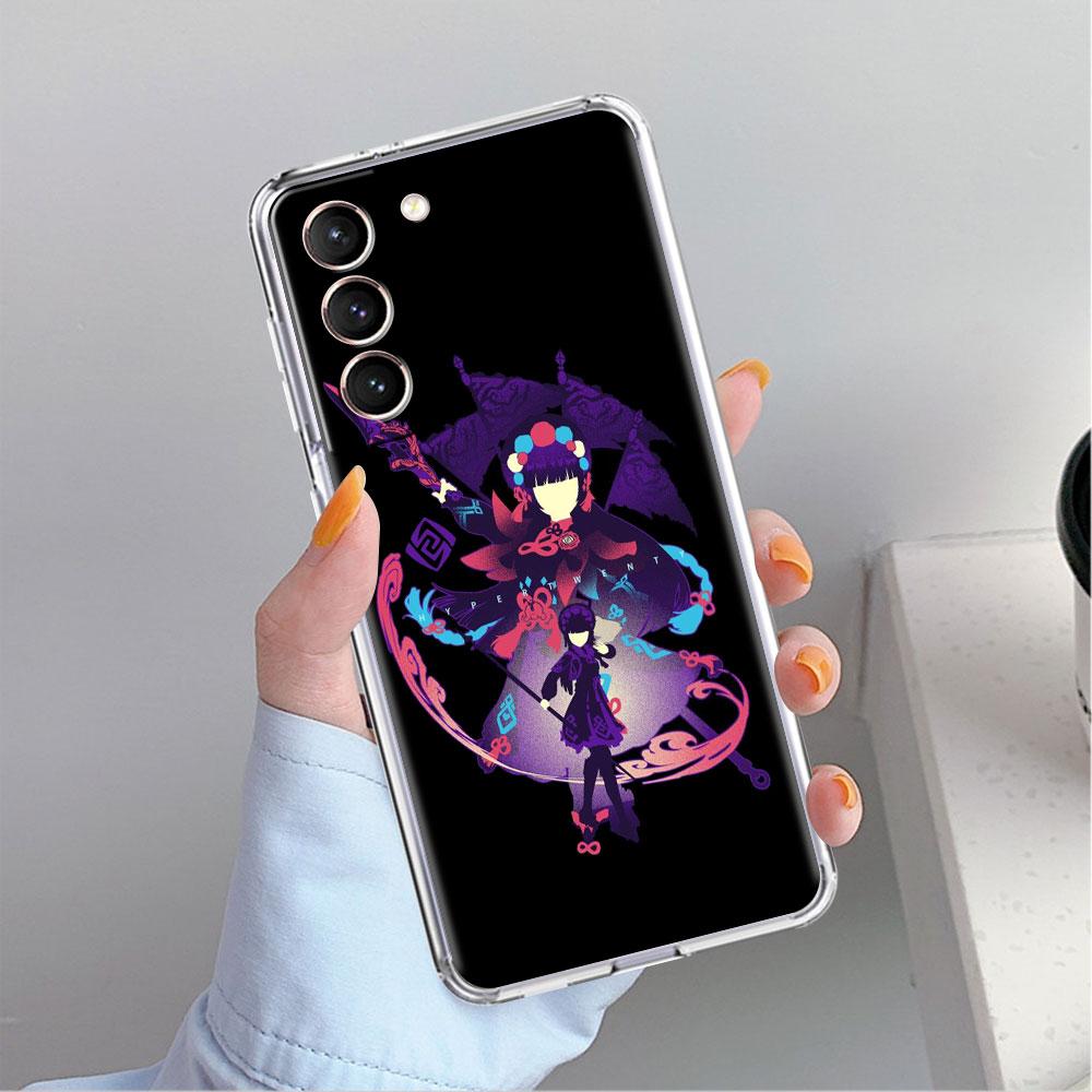 Anime Genshin Impact Clear Case For Samsung Galaxy S22 S20 FE S21 S10 S9 Plus Note 20 Ultra 10 Lite Transparent Phone Shell