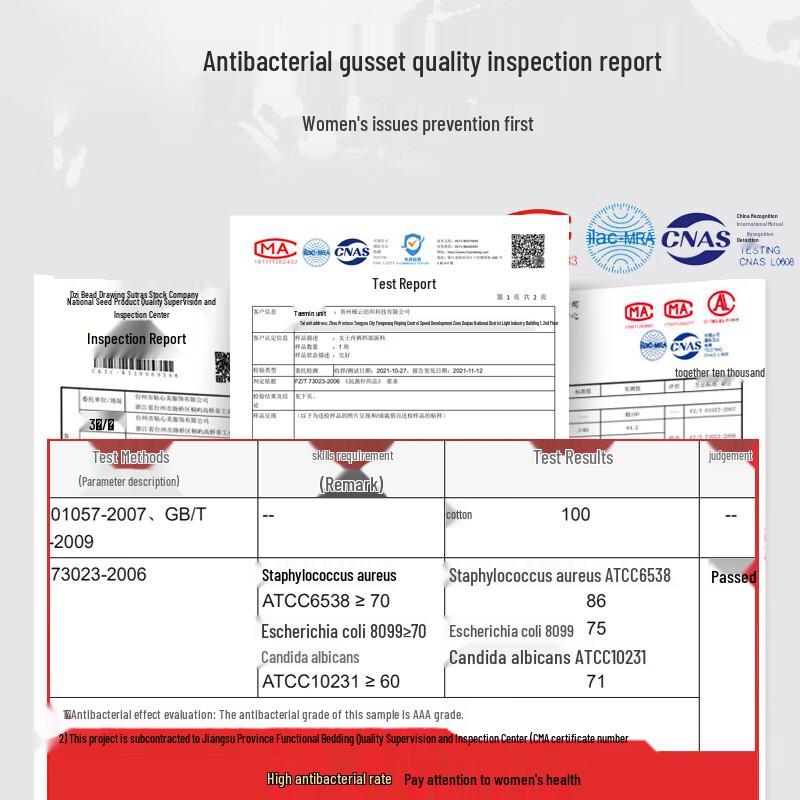 Nanjiren Women's High Waist Cotton Antibacterial Briefs 4-Pack