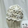 Bohemian Style Crochet Flower Knitted Hat Handmade Woven Cap Casual Hollowed Out Beanie Cap  Summer
