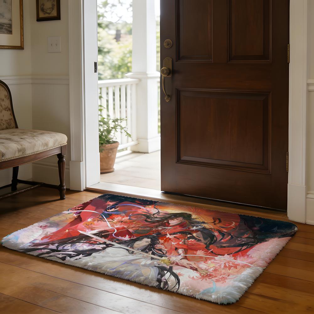 Bl HHeaven Official's BBlessing Floor Mat Soft Flannel Absorbent Mat Non-Slip Rug Home Bedroom Bathroom