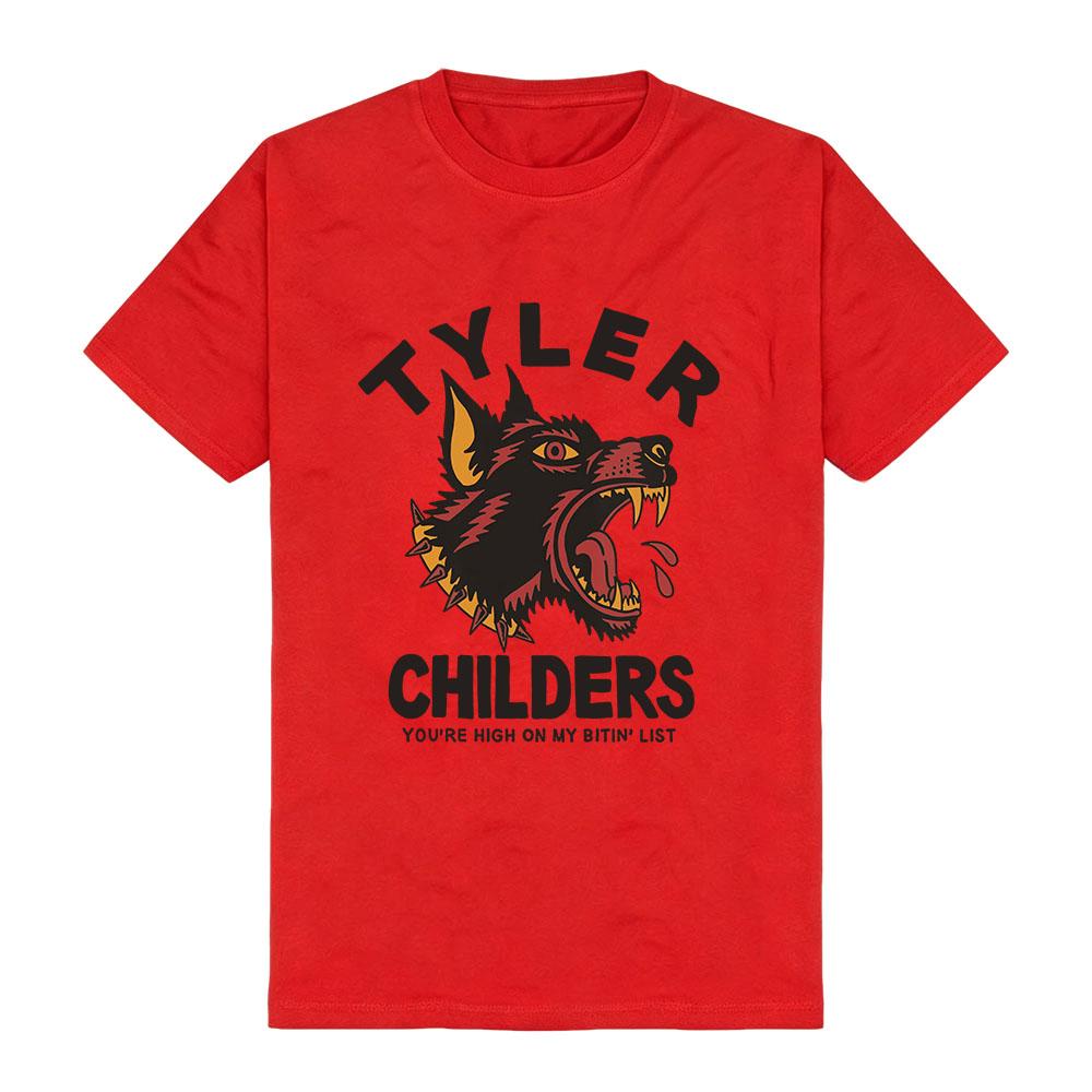 SPIKE COLLAR BITIN' LIST T-SHIRT Tyler Childers Print Merch Tees Summer Short Sleeve Casual Cotton Tshirts Fashion Unisex