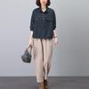 Chic Women's Two-Piece Set: Spring/Autumn 2024 Loose Plus Size Denim Jacket & Straight-Leg Pants