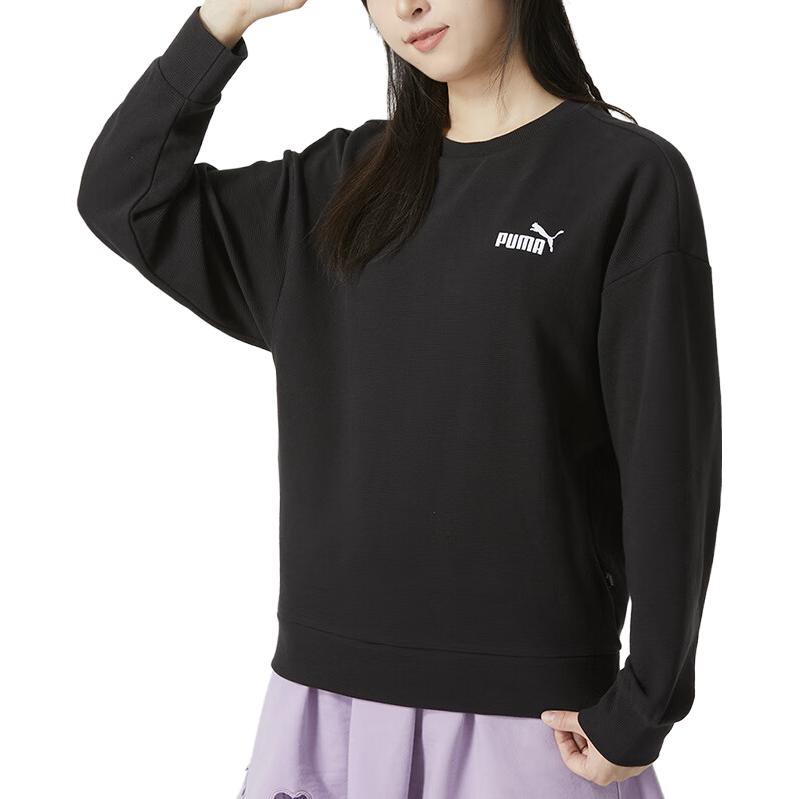 Puma Classics FW23 Brand Logo Printed Casual Pullover Sweatshirt Unisex Sweatshirt Black 678444-01
