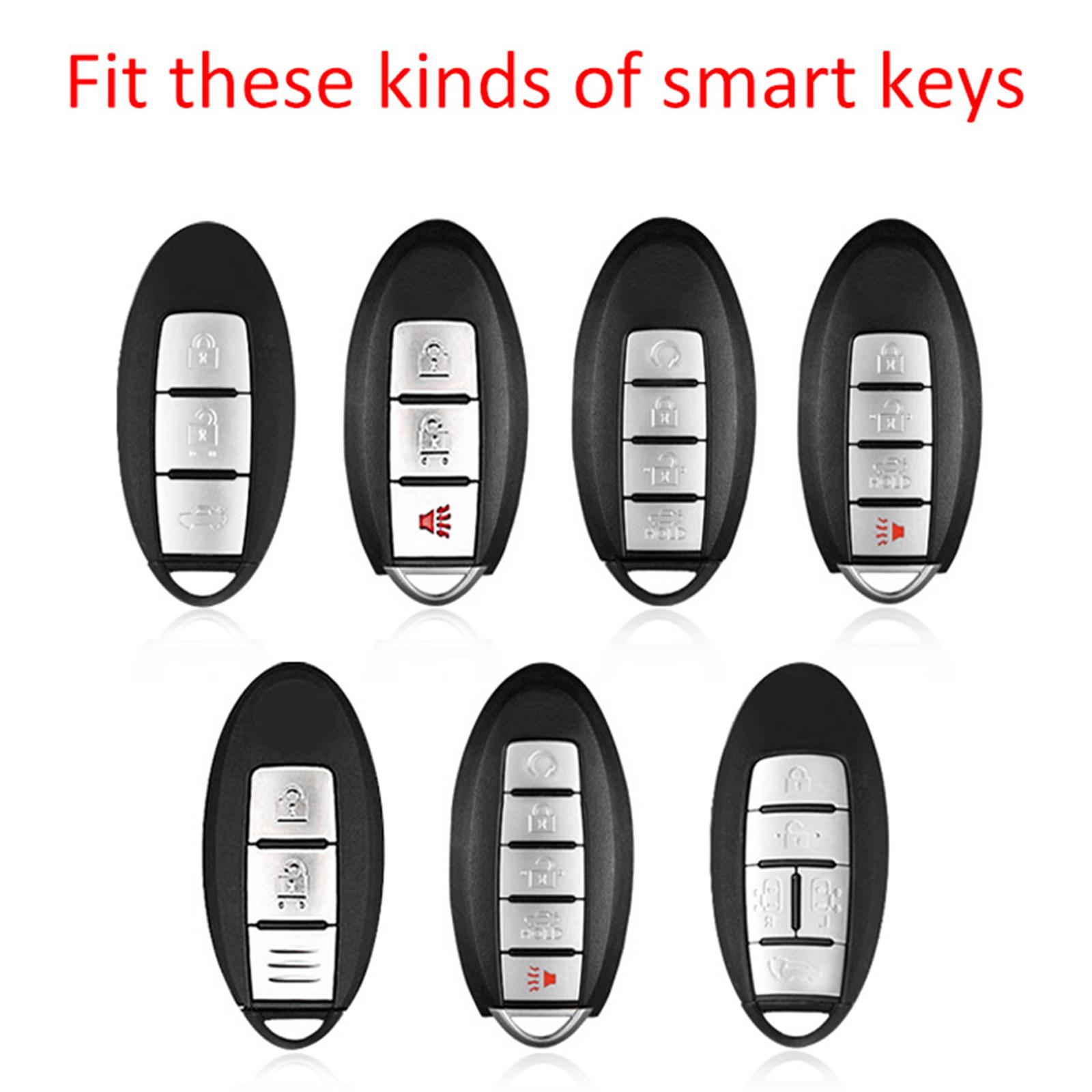 Leather Silicone Car Key Case Cover With Buckle For