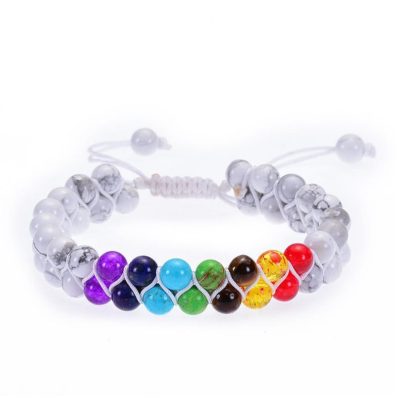 JYL TS Bracelet Playful Bead  Children s Style Brings Joy & Innocence 6MM-white turquoise