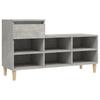 Shoe Rack Concrete Grey 102 x 36 x 60 cm Engineered Wood