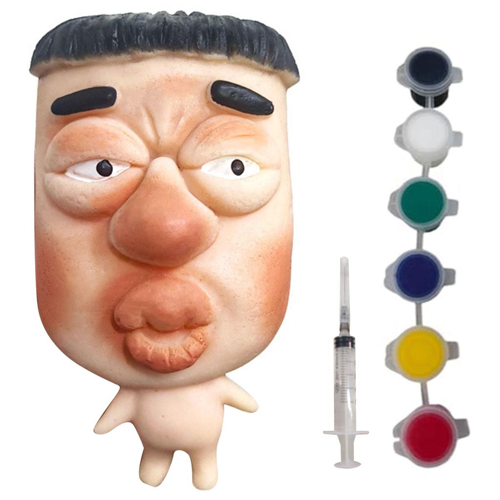 Refillable Pimple Toy Soft Cute Face Pimple Popping Fidget Toy for Teens Adults Students Travel Home Office Use