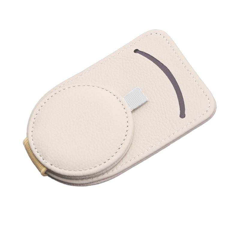 Car Glasses Clip, Car Sun Visor, Multifunctional PU Leather Storage Card, Sunglasses Frame, Creative Magnetic Glasses Clip