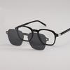 Magnetic Clip On Sunglasses For Men UV400 Lens Sunglasses Optical Myopia Glasses Frame 2 In 1 Shade Eyewear