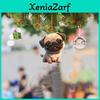 Entzückende 2023 Christmas Dog Serie Acryl Weihnachtsbaum-Schmuckstück Für Auto-Dekoration