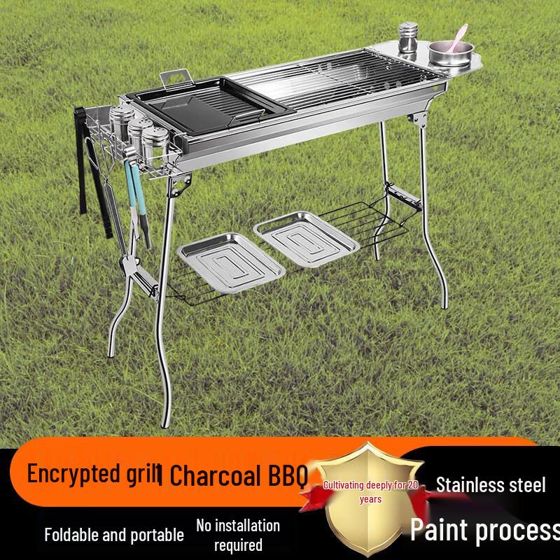 Beifu Stainless Steel Large Outdoor Charcoal BBQ Grill