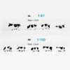 10Pcs 1:87 Scale Realistic Cow Models Toy Miniature ABS Farm Animal Ornament For Home Decoration And Classroom Education