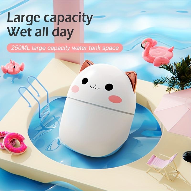 Bærbart LED-lys mini 250ml h2o Spray Mist luftfukter Double Wet Aroma Essential Oil Diffuser Bil usb luftfukter