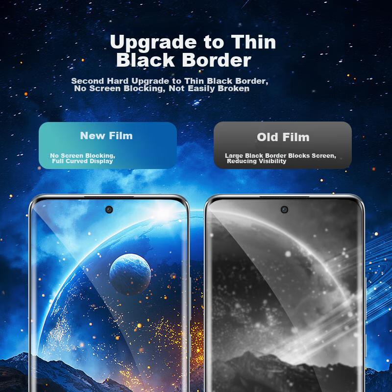 2-Pack Tempered Glass Screen Protector for OPPO A3Pro, Full Coverage Curved Screen Film for OPPO A3Pro, Ultra-Thin HD Glass Anti-Drop Protective Film