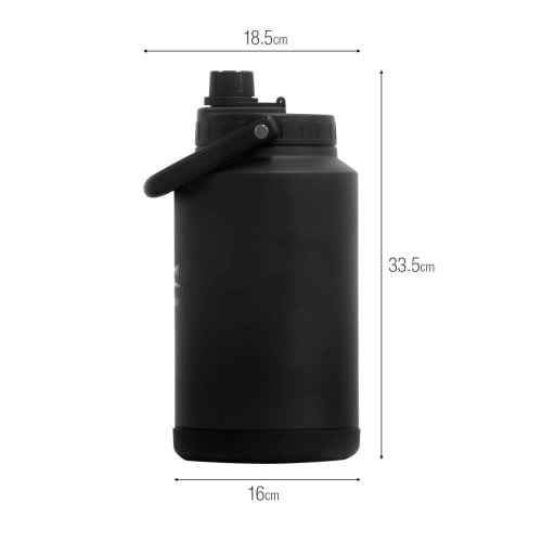 FIELDOOR Northern Cooler Ice Bottle, 3.8L, Black, Small Ice Container, Ice Jug, Ice Bottle, Water Jug, Camping Ice Container, Outdoor Ice Insulation,