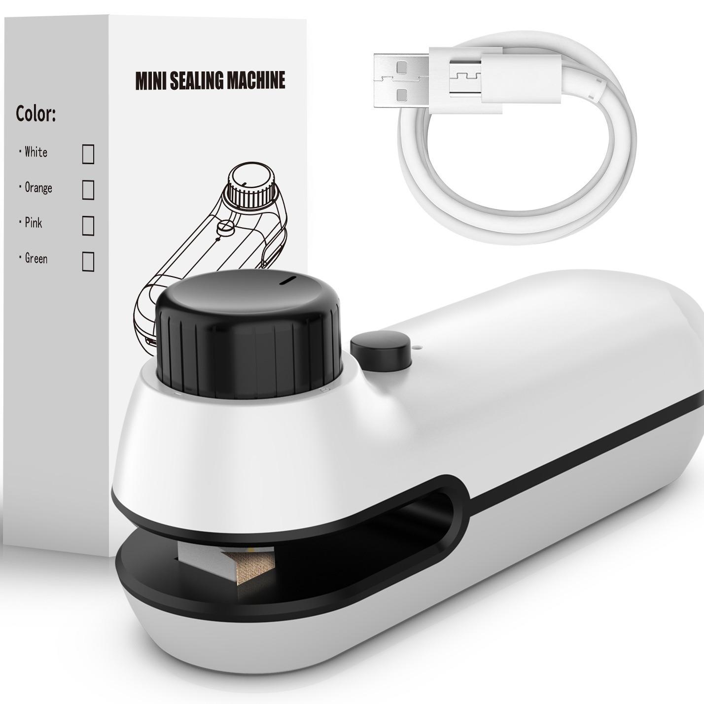

Rechargeable 2-in-1 Bag Mini Heat Sealer - Easily Seal Snacks & Plastic Bags for Storage! 1pc зелений
