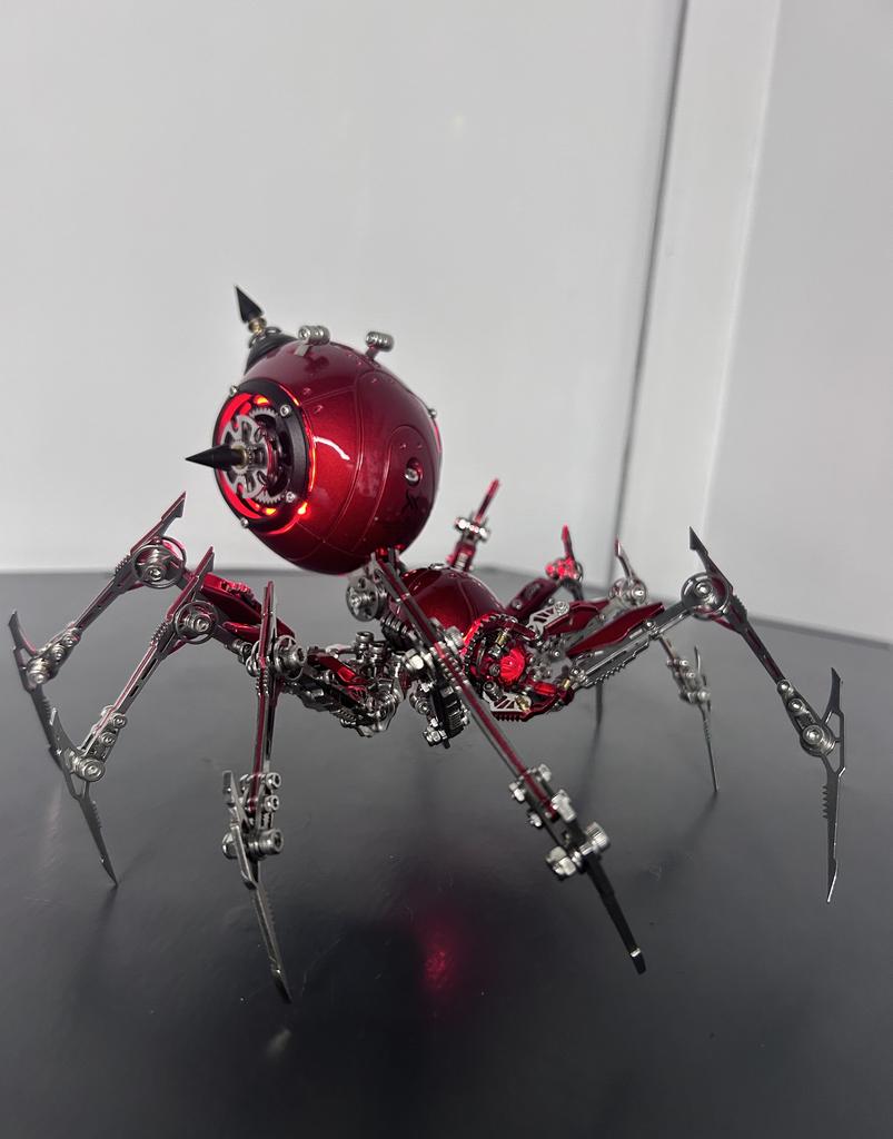 3D Metal Puzzle Assembly Toy Ornament Mechanical Spider Challenge High Difficulty Assembly Model Special Gift