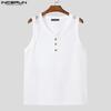 INCERUN Summer Men Sleeveless Hollow Out Mesh Sheer Casual Tank Tops