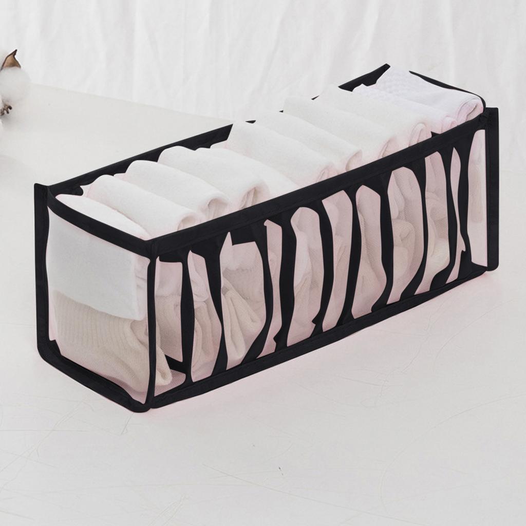 Household Foldable Mesh Underwear Storage Box Socks Bra And Panties