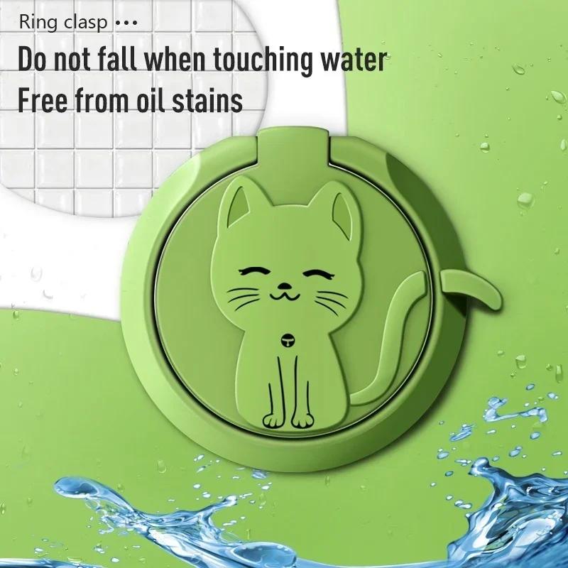 Niedlicher Cartoon Katze Handy Fingerringhalter Runde Halterung Telefonständer für IPhone 15 Samsung Huawei Xiaomi Handyzubehör