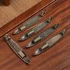 Mini Fishing Boat Incense Burner Old Man Style 1Pcs Aesthetic Censer for Tea Room Desktop Aromatherapy Meditation Use