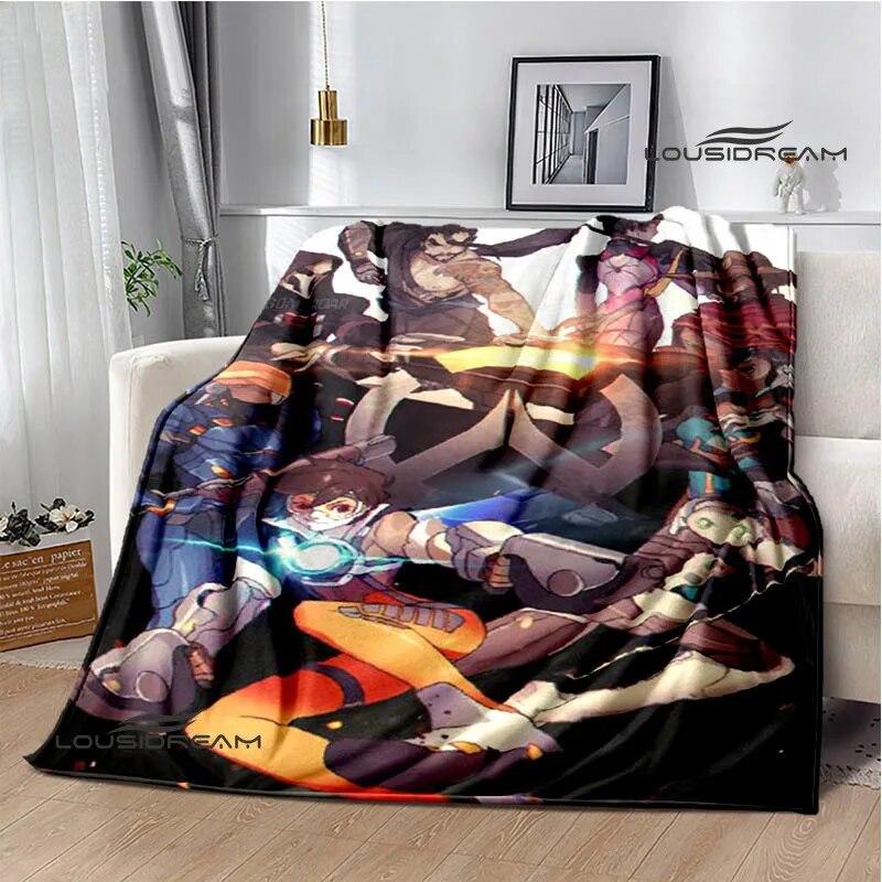 Game Overwatch Printed Blanket Flange Warm Blanket Picnic Blanket Soft and Comfortable Blanket Cubre Cama Birthday Gift