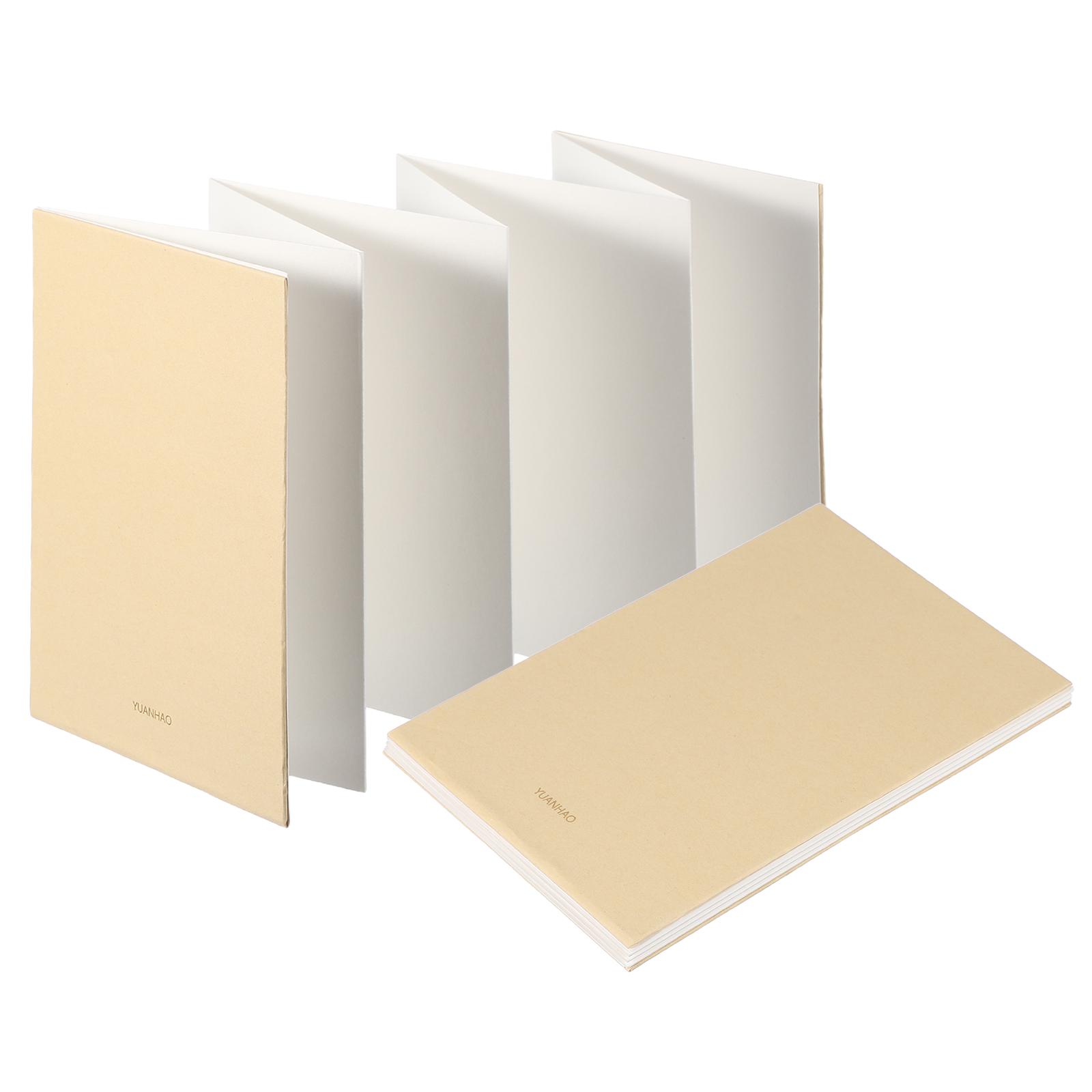 

1/2Pcs Concertina Sketchbook Watercolor Notebook 16 Sheets 300GSM Unfold 103cm Watercolor Sketchbook Blank Journal Sketching Pad (Khaki,1Pcs) хаки