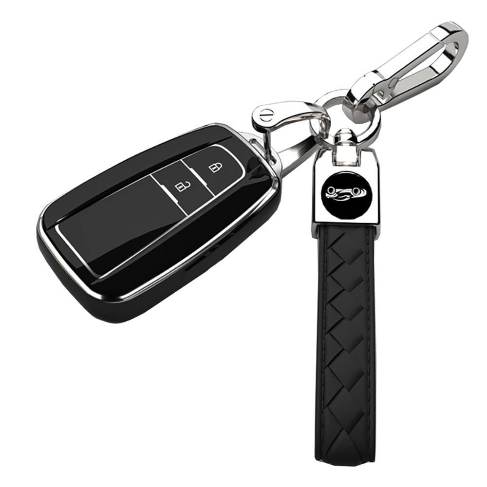 

Yinki Чехол для ключа Toyota, Брелок для ключей, Для автомобилей, Чехол для ключа TOYOTA, Аксессуар, Для Toyota чёрный