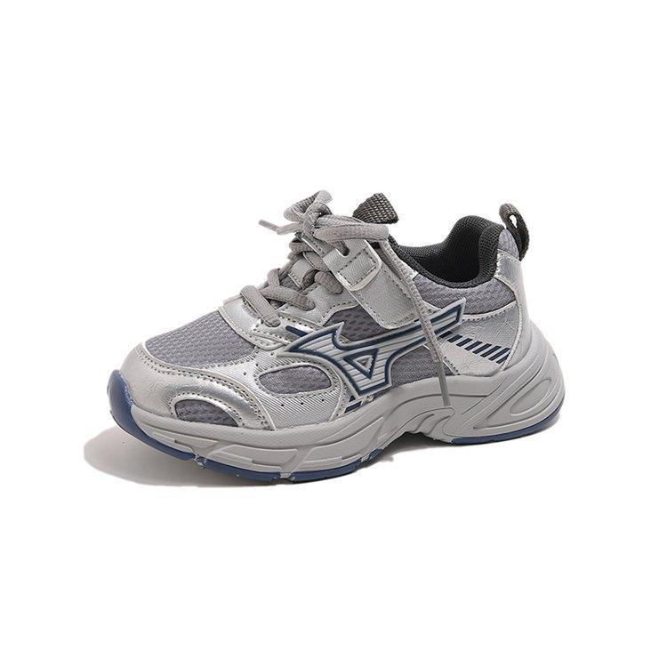 

Спортивная обувь для девочек 2025 весна и осень новая детская сетчатая дышащая обувь для пап повседневная обувь для мальчиков кроссовки для детей старшего возраста 36 yards inner length about 22.2CM серебряный