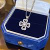 18K Gold Titanium Rhombus Clavicle Chain Necklace - Women’s Trendy Geometric Choker Pendant