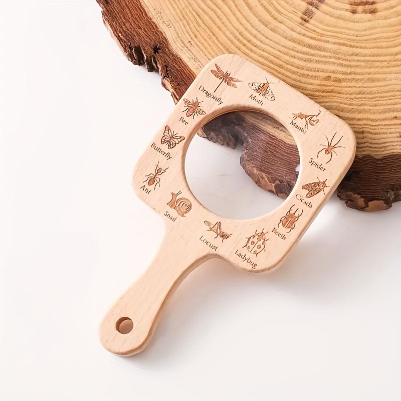 

[Outdoor Magnifying Glass] Fun Outdoor Adventure Magnifying Glass | Identifies Insects and Leaves, Perfect for Christmas, Halloween, or Birthday Gift Square-shaped