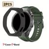 Cinturino per Huawei Watch GT5 Pro 46mm Cinturino 222mm Semi-Wrap Custodia Protettiva con Ritaglio in PC Cinturino di Ricambio per Orologio
